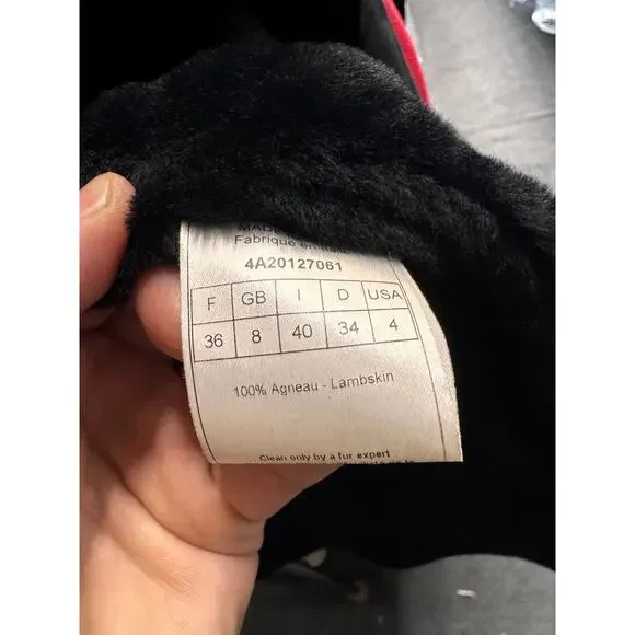 Christian Dior Black Genuine Leather Shearling Jacket sz.36 FR - Picture 5 of 6